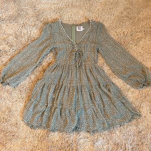Princess Polly long-sleeve green dress
